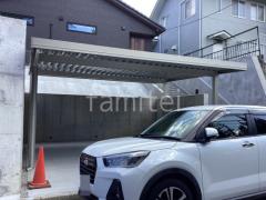 カーポート2台(ワイド) ツイン YKKAP ジーポートPro 積雪30cm対応 フラット屋根 折板屋根