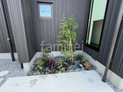 植栽 シンボルツリー アオダモ 下草 ロックガーデン 割栗石敷き