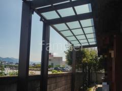 1階テラス屋根 (雨除け) YKKAP 独立式 レセパ Lタイプ フラット屋根 独立式 スタンダード