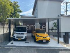 カーポート2台(ワイド) ツイン LIXIL カーポートSC フラット屋根 吊り下げ屋根