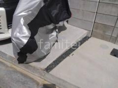 防犯砂利敷き バラス砕石 防草シート加工