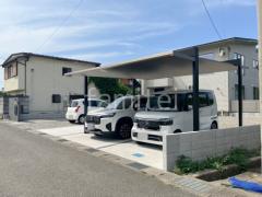 カーポート2台(ワイド) ツイン 三協アルミ FII フラット屋根 吊り下げ屋根